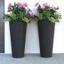 Eco-Friendly Large Black Wicker Pot Planters for Indoor Garden