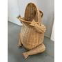 Eco-friendly Rattan Frog Basket for Children's Room