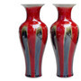 Elegant Large Red Ceramic Floor Vase for Home Decor