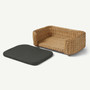 Elegant Woven Rattan Pet Bed for Cats and Dogs