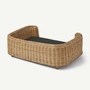 Elegant Woven Rattan Pet Bed for Cats and Dogs