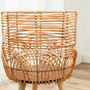 Elegant Woven Rattan Plant Stand for Rustic Decor