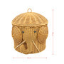 Elephant Design Handwoven Storage Basket