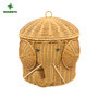 Elephant Design Handwoven Storage Basket