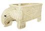 Hand-Woven Rattan Storage Basket - Elephant Design for Home