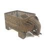 Hand-Woven Rattan Storage Basket - Elephant Design for Home