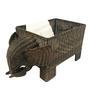 Hand-Woven Rattan Storage Basket - Elephant Design for Home