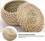 Hand Woven Straw Small Round Wicker Basket With Lid for Home Organization