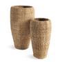 Handcrafted Tall Seagrass Planters with Natural Look