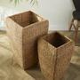 Handcrafted Tall Seagrass Planters with Natural Look