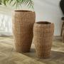 Handcrafted Tall Seagrass Planters with Natural Look