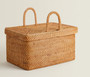 Handmade Durable Rattan Picnic Basket for Tableware