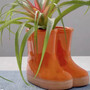 Handmade Polyresin Decorative Flower Vase in Ceramic Boots Style