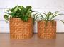 Handmade Rattan Flower Pot Planter for Boho Decor