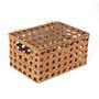 Handmade Rattan Picnic Storage Basket with Lid