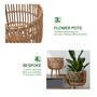 Handmade Woven Basket Flower Pot Planters for Indoor Use