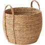 Handmade Woven Seagrass Basket with Handles for Home