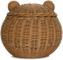 Handwoven Bear Head Wicker Shelf Organizer Decoration