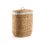 Handwoven Natural Bamboo Laundry Basket - Farmhouse Decor