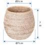 Handwoven Rattan Plant Pot – Eco-Friendly Basket Planter for Greenery