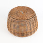 Handwoven Rattan Storage Basket - Round Woven Bread & Fruit Basket