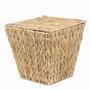 Handwoven Water Hyacinth Laundry Basket with Lid