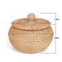 High Quality Rattan Storage Basket with Lid, Ideal for Kitchen and Home