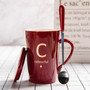 High Quality Red Ceramic Coffee Mug with Lids