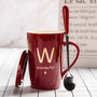 High Quality Red Ceramic Coffee Mug with Lids