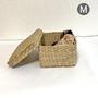 High-Quality Square Seagrass Basket with Lid for Home