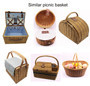 Large Eco-Friendly Picnic Basket Set with Dishware