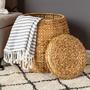 Large Handmade Wicker Basket with Lid for Home Decor