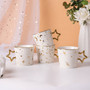 Luxury Golden Ceramic Tea Mug with Star Handle