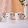 Luxury Golden Ceramic Tea Mug with Star Handle