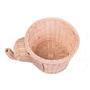 Mini Rattan Elephant Basket for Farmhouse Decor