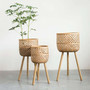 Modern Design Bamboo Flower Pot for Elegant Decor