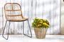 Natural Rattan Wicker Flower Planter Basket for Gardens