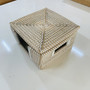 Natural Seagrass Storage Basket with Lid – Square Wicker Basket for Home Organization