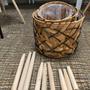 Natural Wicker Planter Stand Set for Indoor Spaces