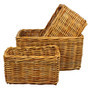 Natural Woven Rattan Basket for Home Organization