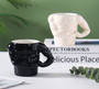 Quirky Muscular Black and White Ceramic Mugs for Men