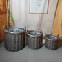 Rattan Seagrass Storage Baskets with Cotton Rope