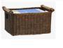 Rectangle Rattan Storage Basket with Lid for Home Organization