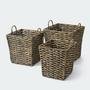 Rectangle Water Hyacinth Straw Fruit Baskets