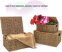 Rectangular Large Seagrass Wicker Storage Baskets