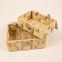 Rectangular Wicker Storage Baskets with Lid