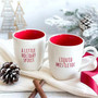 Red Ceramic Coffee Mug - Custom Logo - Inside Red, Outside White