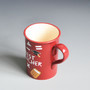 Red Glazed Porcelain Teacher Mugs - Perfect Coffee & Milk Gift