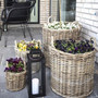 Round Decorative Wicker Seagrass Clothing Basket