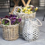 Round Decorative Wicker Seagrass Clothing Basket